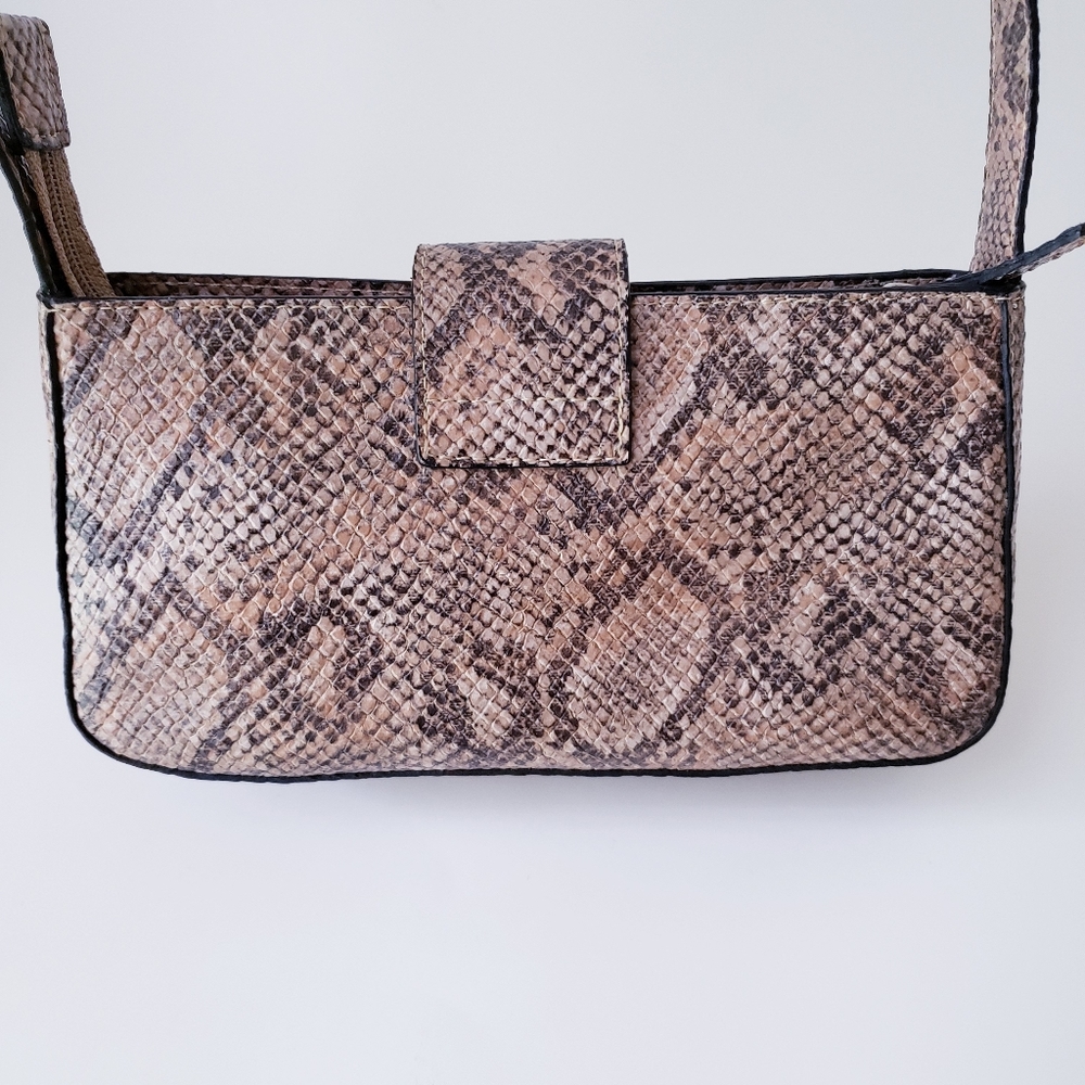 Vintage Guess Brown Snakeprint Mini Bag - Picture 3 of 14